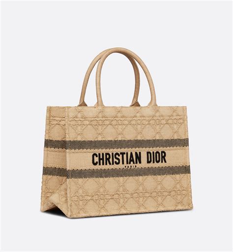 THE DIOR BOOK TOTE IN RAFFIA 